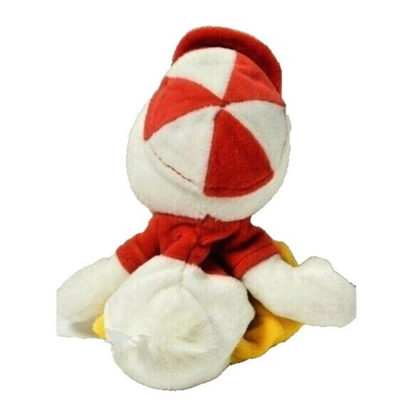 Disney Huey Duck With Tag Bean Bag 8-Inch Plush Toy With Red Hat & "H" Shirt NWT - Picture 2 of 11